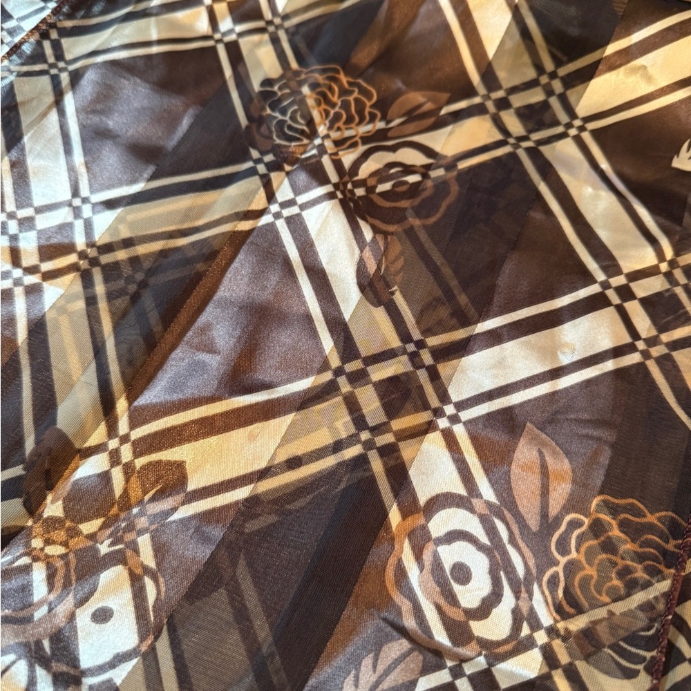 Brown  Floral scarf